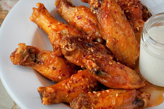 Plate of tasty looking wings